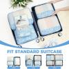 imageBAGAIL 9 Set Packing Cubes Luggage Packing Organizers for Travel AccessoriesBlue paisley