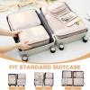 imageBAGAIL 9 Set Packing Cubes Luggage Packing Organizers for Travel AccessoriesCream