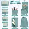 imageBAGAIL 9 Set Packing Cubes Luggage Packing Organizers for Travel AccessoriesDusty Blue