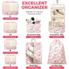 imageBAGAIL 9 Set Packing Cubes Luggage Packing Organizers for Travel AccessoriesFlamingo