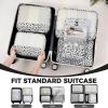 imageBAGAIL 9 Set Packing Cubes Luggage Packing Organizers for Travel AccessoriesGrey leopard