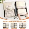 imageBAGAIL 9 Set Packing Cubes Luggage Packing Organizers for Travel AccessoriesKhaki checkered