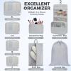 imageBAGAIL 9 Set Packing Cubes Luggage Packing Organizers for Travel AccessoriesLight Grey