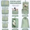 imageBAGAIL 9 Set Packing Cubes Luggage Packing Organizers for Travel AccessoriesMatcha Green