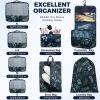 imageBAGAIL 9 Set Packing Cubes Luggage Packing Organizers for Travel AccessoriesNavy leaf