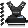 imageBAGAIL Adjustable Weighted Vest 410lb1218lb2032lb Rucking Vest for Women ampamp Men with 6 Weights ampamp Large Pocket Weight Vest for Home Workouts Running Walking and Strength TrainingBlack