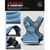 imageBAGAIL Adjustable Weighted Vest 410lb1218lb2032lb Rucking Vest for Women ampamp Men with 6 Weights ampamp Large Pocket Weight Vest for Home Workouts Running Walking and Strength TrainingBlue