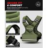 imageBAGAIL Adjustable Weighted Vest 410lb1218lb2032lb Rucking Vest for Women ampamp Men with 6 Weights ampamp Large Pocket Weight Vest for Home Workouts Running Walking and Strength TrainingGreen