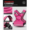 imageBAGAIL Adjustable Weighted Vest 410lb1218lb2032lb Rucking Vest for Women ampamp Men with 6 Weights ampamp Large Pocket Weight Vest for Home Workouts Running Walking and Strength TrainingPink