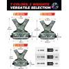imageBAGAIL Adjustable Weighted Vest 410lb1218lb2032lb Rucking Vest for Women ampamp Men with 6 Weights ampamp Large Pocket Weight Vest for Home Workouts Running Walking and Strength TrainingGreen Camo