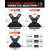 imageBAGAIL Adjustable Weighted Vest 410lb1218lb2032lb Rucking Vest for Women ampamp Men with 6 Weights ampamp Large Pocket Weight Vest for Home Workouts Running Walking and Strength TrainingBlack