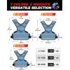 imageBAGAIL Adjustable Weighted Vest 410lb1218lb2032lb Rucking Vest for Women ampamp Men with 6 Weights ampamp Large Pocket Weight Vest for Home Workouts Running Walking and Strength TrainingBlue