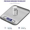 imageBAGAIL BASICS Digital Kitchen Scale Premium Stainless Steel Food Scales Weight Grams and Oz for Baking and Cooking 11lb5kg with 01oz1g PrecisionSilver
