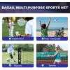 imageBAGAIL Badminton Net Height Adjustable Kids Volleyball Net Foldable Nylon Net 10 ft14ft17ft Wide Tennis Net Small Pickleball Net for Backyard Game and Indoor Outdoor Use Easy Setup17ft