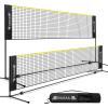 imageBAGAIL Badminton Net Height Adjustable Kids Volleyball Net Foldable Nylon Net 10 ft14ft17ft Wide Tennis Net Small Pickleball Net for Backyard Game and Indoor Outdoor Use Easy Setup17ft