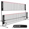 imageBAGAIL Badminton Net Height Adjustable Kids Volleyball Net Foldable Nylon Net 10 ft14ft17ft Wide Tennis Net Small Pickleball Net for Backyard Game and Indoor Outdoor Use Easy Setup10ft