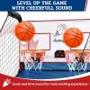 imageBAGAIL Basketball Arcade Game Electronic Basketball Shooting Game with 8 Game Modes Arcade Sounds Foldable Frame 4 Balls Inflation Pump Ideal Indoor Sport Games for All Players  Dual ShotsDual Shots
