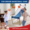 imageBAGAIL Basketball Arcade Game Electronic Basketball Shooting Game with 8 Game Modes Arcade Sounds Foldable Frame 4 Balls Inflation Pump Ideal Indoor Sport Games for All Players  Dual ShotsSingle Shot
