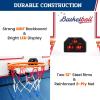 imageBAGAIL Basketball Arcade Game Electronic Basketball Shooting Game with 8 Game Modes Arcade Sounds Foldable Frame 4 Balls Inflation Pump Ideal Indoor Sport Games for All Players  Dual ShotsDual Shots