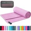 imageBAGAIL Camping Towel with EVA Case Compact ampamp Ultra Soft Microfiber Travel Towel  Super Absorbent ampamp Lightweight Quick Dry Towels for Sports Beach Gym Backpacking Hiking and YogaPastel Pink