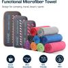 imageBAGAIL Camping Towel with EVA Case Compact ampamp Ultra Soft Microfiber Travel Towel  Super Absorbent ampamp Lightweight Quick Dry Towels for Sports Beach Gym Backpacking Hiking and YogaGrey