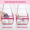imageBAGAIL Clear Bag Stadium Approved Crossbody Shoulder Messenger Clear Purse with Adjustable Strap01fuchsia