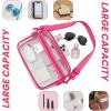 imageBAGAIL Clear Bag Stadium Approved Crossbody Shoulder Messenger Clear Purse with Adjustable Strap01fuchsia
