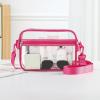 imageBAGAIL Clear Bag Stadium Approved Crossbody Shoulder Messenger Clear Purse with Adjustable Strap01fuchsia