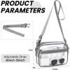 imageBAGAIL Clear Bag Stadium Approved Crossbody Shoulder Messenger Clear Purse with Adjustable Strap01grey
