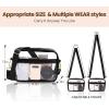 imageBAGAIL Clear Bag Stadium Approved Crossbody Shoulder Messenger Clear Purse with Adjustable Strap03black