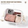 imageBAGAIL Clear Bag Stadium Approved Crossbody Shoulder Messenger Clear Purse with Adjustable StrapWhite