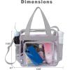 imageBAGAIL Clear Bag Stadium Approved Tote Bag with Front Pocket and Adjustable Shoulder Strap Grey