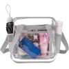 imageBAGAIL Clear Bag Stadium Approved Tote Bag with Front Pocket and Adjustable Shoulder Strap Grey