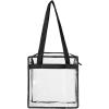 imageBAGAIL Clear Bags 12x6x12 Stadium Approved Clear Tote Bag with Zipper Closure Crossbody Shoulder Bag with Adjustable StrapBlack Two Pack