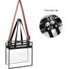 imageBAGAIL Clear Bags 12x6x12 Stadium Approved Clear Tote Bag with Zipper Closure Crossbody Shoulder Bag with Adjustable StrapEthnic Arrow