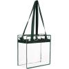 imageBAGAIL Clear Bags 12x6x12 Stadium Approved Clear Tote Bag with Zipper Closure Crossbody Shoulder Bag with Adjustable StrapGreen