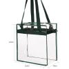 imageBAGAIL Clear Bags 12x6x12 Stadium Approved Clear Tote Bag with Zipper Closure Crossbody Shoulder Bag with Adjustable StrapGreen
