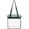 imageBAGAIL Clear Bags 12x6x12 Stadium Approved Clear Tote Bag with Zipper Closure Crossbody Shoulder Bag with Adjustable StrapGreen