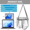 imageBAGAIL Clear Bags 12x6x12 Stadium Approved Clear Tote Bag with Zipper Closure Crossbody Shoulder Bag with Adjustable StrapGrey