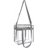 imageBAGAIL Clear Bags 12x6x12 Stadium Approved Clear Tote Bag with Zipper Closure Crossbody Shoulder Bag with Adjustable StrapGrey