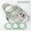 imageBAGAIL Clear Bags 12x6x12 Stadium Approved Clear Tote Bag with Zipper Closure Crossbody Shoulder Bag with Adjustable StrapMatcha Green
