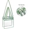 imageBAGAIL Clear Bags 12x6x12 Stadium Approved Clear Tote Bag with Zipper Closure Crossbody Shoulder Bag with Adjustable StrapMatcha Green