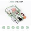 imageBAGAIL Clear Bags 12x6x12 Stadium Approved Clear Tote Bag with Zipper Closure Crossbody Shoulder Bag with Adjustable StrapMatcha Green