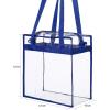 imageBAGAIL Clear Bags 12x6x12 Stadium Approved Clear Tote Bag with Zipper Closure Crossbody Shoulder Bag with Adjustable StrapRoyalblue