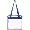 imageBAGAIL Clear Bags 12x6x12 Stadium Approved Clear Tote Bag with Zipper Closure Crossbody Shoulder Bag with Adjustable StrapRoyalblue
