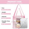 imageBAGAIL Clear Bags 12x6x12 Stadium Approved Clear Tote Bag with Zipper Closure Crossbody Shoulder Bag with Adjustable StrapSakura Pink