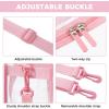 imageBAGAIL Clear Bags 12x6x12 Stadium Approved Clear Tote Bag with Zipper Closure Crossbody Shoulder Bag with Adjustable StrapSakura Pink