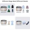 imageBAGAIL Clear Packing Cubes Packing Organizer for Travel Accessories Luggage suitcaseGrey
