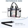 imageBAGAIL Clear bags Stadium Approved and Clear Tote Bag with Separate Zippered Pouch