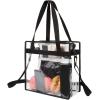 imageBAGAIL Clear bags Stadium Approved and Clear Tote Bag with Separate Zippered Pouch